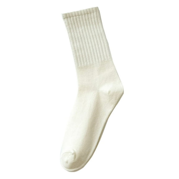 hcuribad Socks for Women, Women's Solid Color Lightweight Cotton Pile Athletic Socks, Fuzzy Socks, Stockings for Women White2 One Size