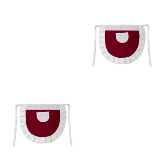 Delantal de poliéster Toystoory Color sólido cocina moderna Linda criada de cocina Vino rojo 2piezas
