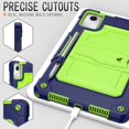 thumbnail image 7 of SOATUTO for Lenovo Tab M11/K11 LTE Case 11 inch (TB330FU/TB330XU)，Lenovo Xiaoxin Pad 2024 11inch TB-331FC Tablet Case Shock-Resistant Rugged Hybrid Kids Friendly Cover Built-in Kickstand, Blue/Green, 7 of 7