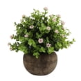 thumbnail image 2 of Safeglitz Artificial Potted Small Plant with Hemispherical Pulp Bonsai, Lifelike Greenery for Tabletop Decoration, No-Watering Design for Easy Home or Office Desk Accents, 1PC, 2 of 9