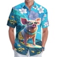 thumbnail image 5 of Camisa de playa con botones para hombre, estampado digital 3D, patrón de pollo, camisa hawaiana para surfear para hombre, camisas casuales de manga corta de talla grande, 5 of 5