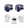 thumbnail image 2 of Navy Blue Black Grey Toaster Cover 4 Slice, Modern Irregular Geometric Abstract Dustproof Bread Machine Oven Cover with Storage Pockets, Fits Most Kitchen Toasters Protector, 2 of 5