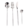 thumbnail image 2 of Flatware Set, Safe Material Dinner Forks Cutlery Set Mirror Polishing Stainless Steel Flatware Set Restaurant Eating Tableware Set For Home And Kitchen, 2 of 8