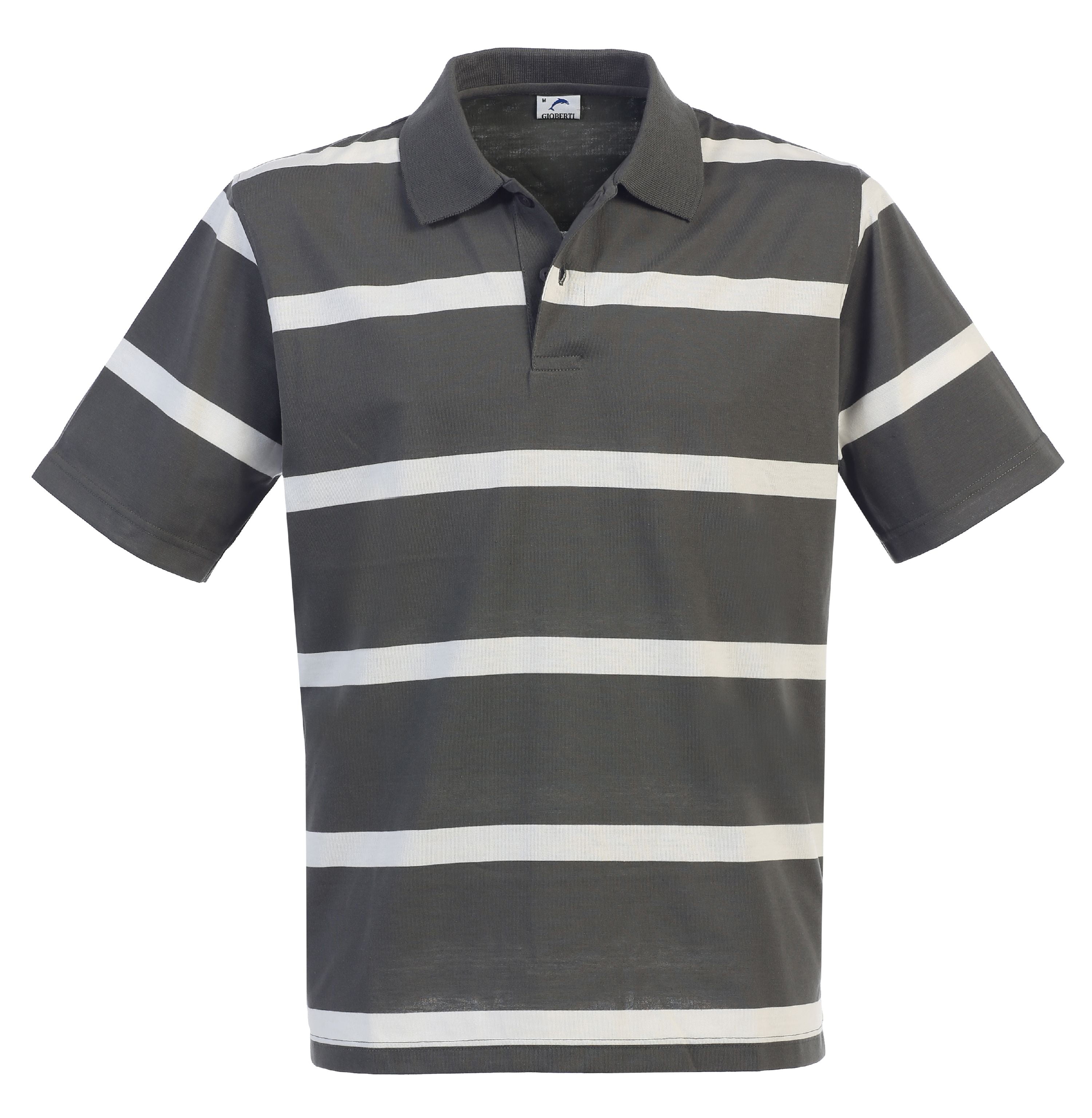 Gioberti Mens Slim Fit Striped Short Sleeve Polo Shirt - Walmart.com