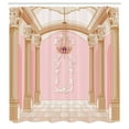 thumbnail image 3 of Ambesonne Pink Shower Curtain, Chandelier Ceiling Castle, 69"Wx84"L, Rose Peach, 3 of 5