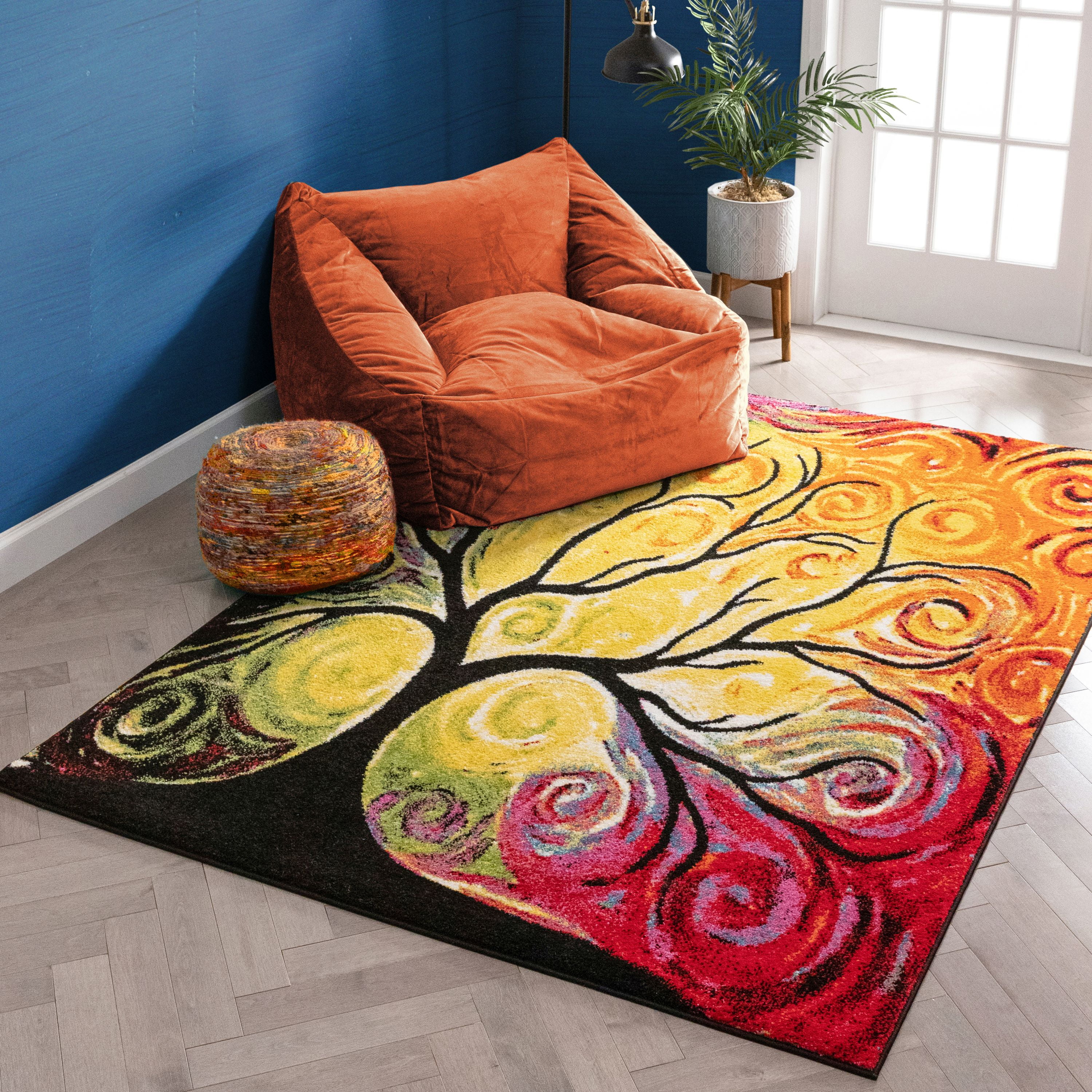 Well Woven Viva Finese Multi Color, Blue Area Rugs 5 215 7