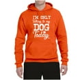 thumbnail image 2 of Wild Bobby I'm Only Talking to My Dog Today Dog Lover Unisex Graphic Hoodie Sweatshirt, Orange, X-Large, 2 of 5