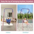 thumbnail image 5 of G TALECO GEAR Swing Sets for Backyard, Foldable Baby Swing Outdoor with Safety Harness, Indoor Toddler Swing Pink & Purple, 5 of 7