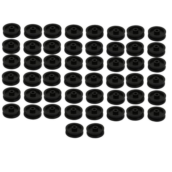 Poulie à Courroie en Plastique Noire, 50 Pièces, 13mm de Diamètre, pour Modèle de Jouet de Bricolage