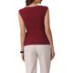thumbnail image 3 of INSPIRAR CHIC Blusa de trabajo de mujer con cuello barco y mangas cortas, con lazo en la parte delantera, XS Burdeos, 3 of 6