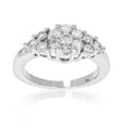 thumbnail image 2 of Vir Jewels 1 CTTW 3 Stone Diamond Engagement Ring for Women 14K White Gold Round Halo Cluster, 2 of 4
