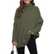 thumbnail image 1 of Suéter de invierno para mujer, suéter de punto de cuello alto de gran tamaño y cálido, suéter de punto con mangas de murciélago sueltas para otoño e invierno, 1 of 6
