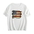 thumbnail image 5 of JSheng Casual T-shirt Tops for Women Fashion Women's Independence Day Printed Short Sleeved Graphic Top, 5 of 5