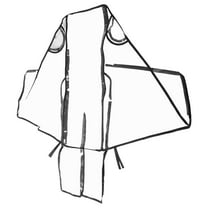 HAKIDZEL Rain Cover For Stroller And Car Seat Black 1Set 34.3X31.5X18.5In