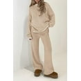 thumbnail image 2 of PRETTYGARDEN Women's 2 Piece Knit Sweater Outfit Casual Long Sleeve Pullover Wide Leg Pants Tracksuit Loungewear Set, 2 of 8