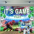 thumbnail image 4 of Football Backdrop for Photography, It's Game Time American Rugby Background for Football Lovers, Football Sports Theme Birthday Baby Shower Party Decorations Photo Studio Props 7x5ft, 4 of 6