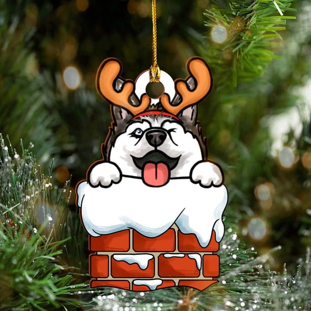 1pc Dog Car Interior Pendant Christmas Christmas Tree Decoration Hanging Ornament Decoration