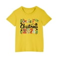 thumbnail image 4 of Zwiiyzr 3-14Y Toddler Boy Girls Christmas Shirts Short Sleeve Round Neck T-Shirt Christmas Graphic Tees Holiday Tops Toddler To Big Kids Yellow, 4 of 4