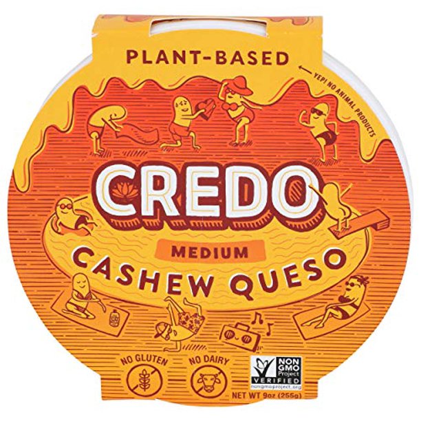 Credo Foods, Medium Cashew Queso, 9 Ounce - Walmart.com ...