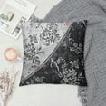 thumbnail image 2 of Qlloopoed Pack of  Throw Pillow Cover Cases for Couch Sofa Home Decoration Vintage Floral Pillow Case Cushion Cover, Inches, Black Silver Contrast White, 2 of 5