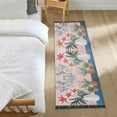 thumbnail image 3 of Yayeee Runner Rug for Bedroom 2'x6' Machine Washable Hallway Non Slip Mat, Flowers and Leaves, 3 of 8