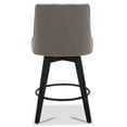 thumbnail image 4 of CHITA 26 inch Swivel Upholstered Counter Height Bar Stools with Tufted Back Set of 2, Fabric in Flint Gray, 4 of 8
