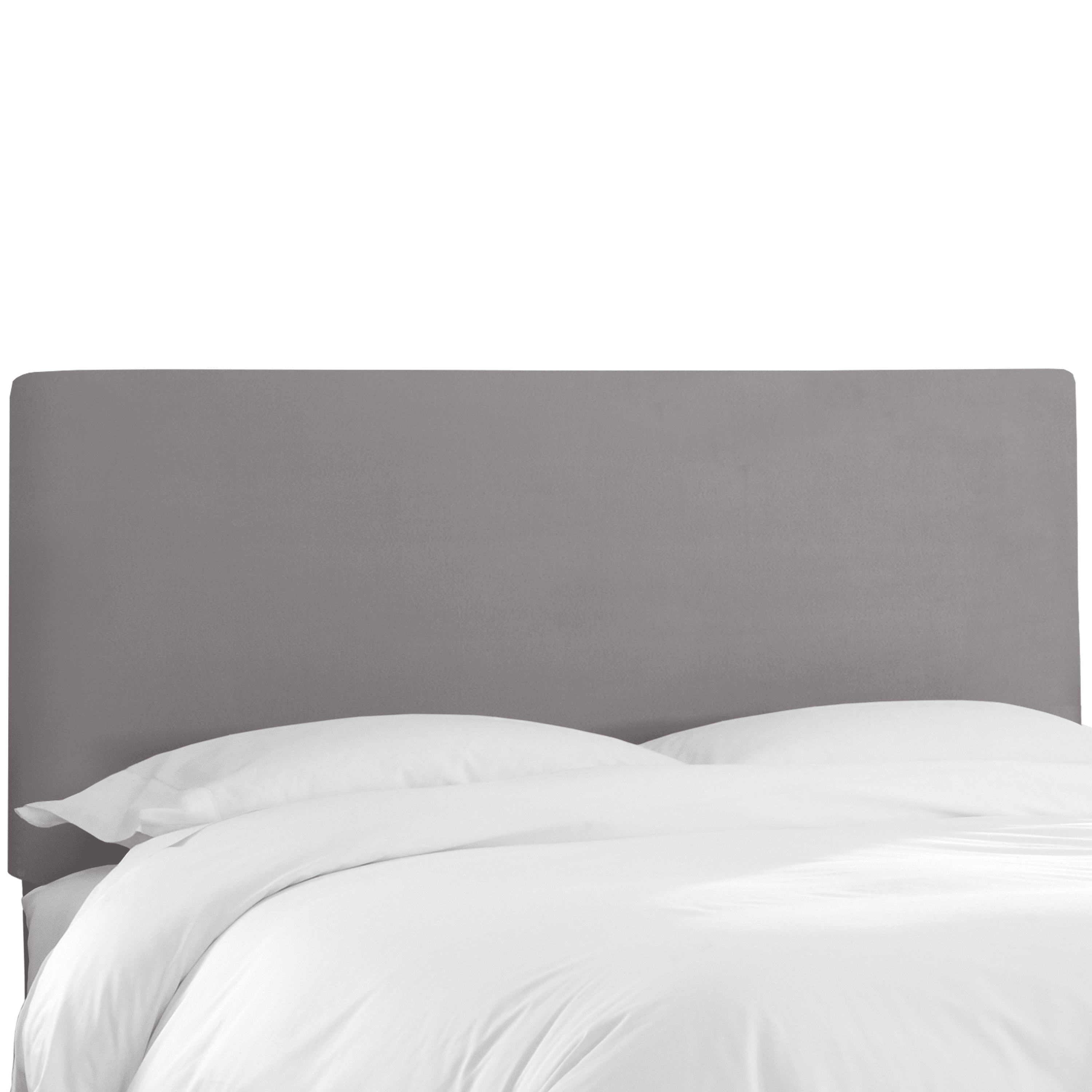 King Upholstered Headboard in Velvet Steel Grey