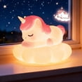 thumbnail image 2 of Cloud Unicorn Night Light for Kids, Portable Lamp with Wireless Charging Cloud Base, 3-Level Dimmable & 30-Min Auto Timer, Gift for Girls, Baby Nursery Decoration, 2 of 4