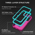 thumbnail image 2 of Étui pour iPhone 13 Pro [Compatible avec MagSafe] Antichoc 3 Couches Protection Complète Robuste pour Apple iPhone 13 Pro 6.1 Pouces, Rose Rouge/vert, 2 of 4