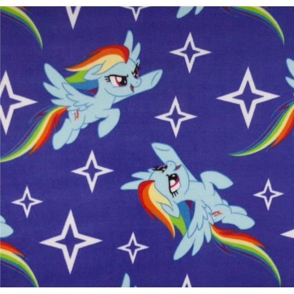 Handmade Single Layer Fleece 58"x 72" Throw Blanket "My Little Pony ”