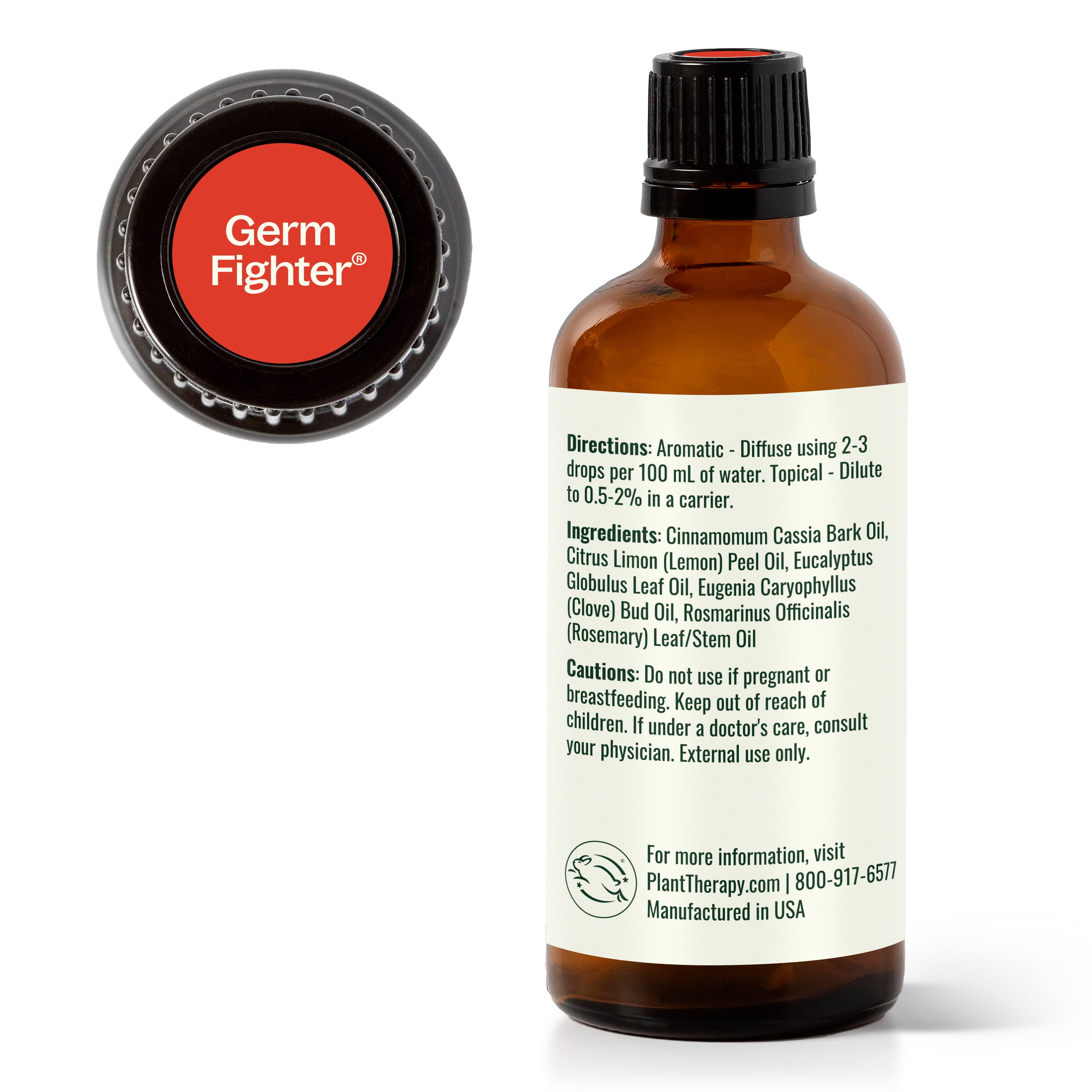 Plant Therapy Germ Fighter Essential Oil Blend 100% Pure, Undiluted, Natural Aromatherapy 100 mL (3.3 fl oz)