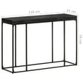 thumbnail image 5 of vidaXL Console Table Black 43.3"x13.8"x29.9" Solid Acacia and Mango Wood, 5 of 10