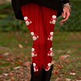 thumbnail image 4 of Zhanying Pantalon de Yoga de Noël avec Poches, Grand Ceinture, Amincissant, Rehausse-Fesses, Coupe Noire, Collants d'Hiver Rouges TTG, 4 of 6