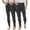 3 Pack Black Thermal Pants, variant on 3 PackThermal Pants for Men, Long Johns Mens Underwear Bulk Wholesale, Cotton, Solid Colors, Shelter Donations Medium Black