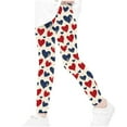 thumbnail image 2 of BLVB Toddler Little Girls Valentine's Day Leggings Heart Print Stretch High Waist Soft Pants Kids Valentine's Day Outfits 3-8 Years, 2 of 6