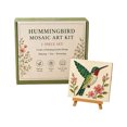 thumbnail image 2 of Hummingbird Floral Mosaic Art DIY Kit for Adults Beginners,3.5in Handmade Glass Mosaic Tile Craft Set With Wooden Stand,Garden Bird Themed Tabletop Decor Art Kit,Creative Handcraft Gift, 2 of 6