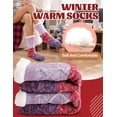 thumbnail image 5 of Women Slipper Socks Non Slip Fuzzy Fluffy Thick Warm Cabin Cozy Comfy Soft Fleece Home Grips Socks 1Pairs, 5 of 6
