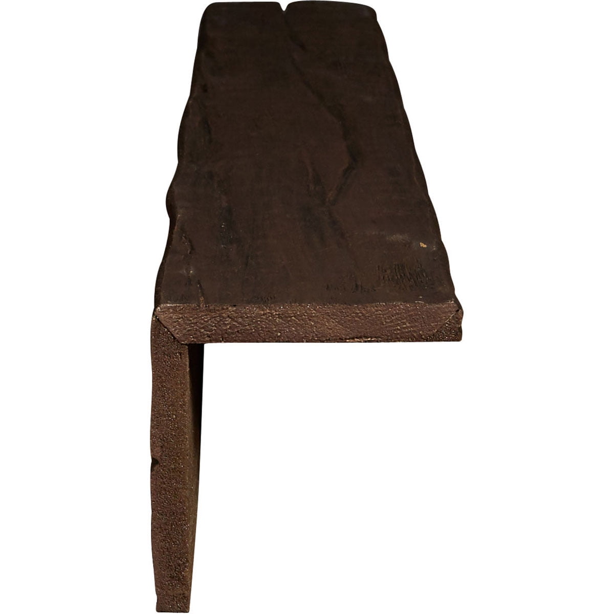 10"W x 8"H x 20'L 2-Sided (L-beam) Riverwood Endurathane Faux Wood Ceiling Beam, Espresso Finish