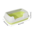 thumbnail image 3 of Semi-Enclosed Cat Litter Box with High Side Splash Guard, Includes Litter Scoop and Pedal for Home Cats, 18.9x12.6x6.1 inches, 3 of 6