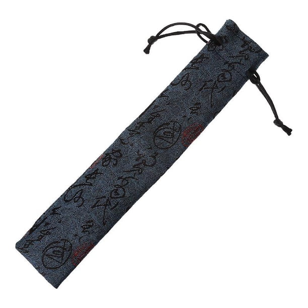 Bolsa de abanico de mano plegable decorativa estilo caligrafía china soporte a prueba de polvo Prote