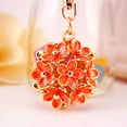 thumbnail image 2 of Llavero de flores perfke soporte para anillos decoración de bolso lindo todo naranja, 2 of 7