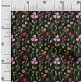 thumbnail image 2 of oneOone Rayon Black Fabric Floral Quilting Supplies Print Sewing Fabric By The Yard 56 Inch Wide, 2 of 4