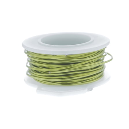 26 Gauge Round Silver Plated Peridot Copper Craft Wire - 45 ft
