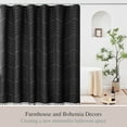 thumbnail image 3 of Siiluminisoy Black Extra Long Shower Curtains, Heavy-Duty Mold/Mildew-Resistant,Water-Repellent, Machine-Washable,Chevron Textured Design,72 x 78, 3 of 9
