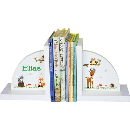 - Personalized Woodland Animals Childrens Bookends