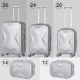 thumbnail image 3 of Hikolayae Crossroad Collection Hardside Spinner Luggage Sets in Silver, 5 Piece - TSA Lock, 3 of 8