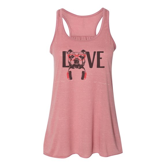 "English Bulldog Tank, Love English Bulldog, Racerback, Soft Bella Canvas, English Bulldog Owner, Bulldog Mom, Muscle Tank, Gym Tank, Bulldog, Mauve Marble, SMALL"