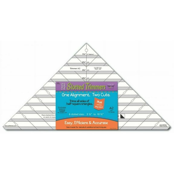 Clearly Perfect Slotted Trimmer A2~ Acrylic Quilting Template ~Trim up to 10 1/2