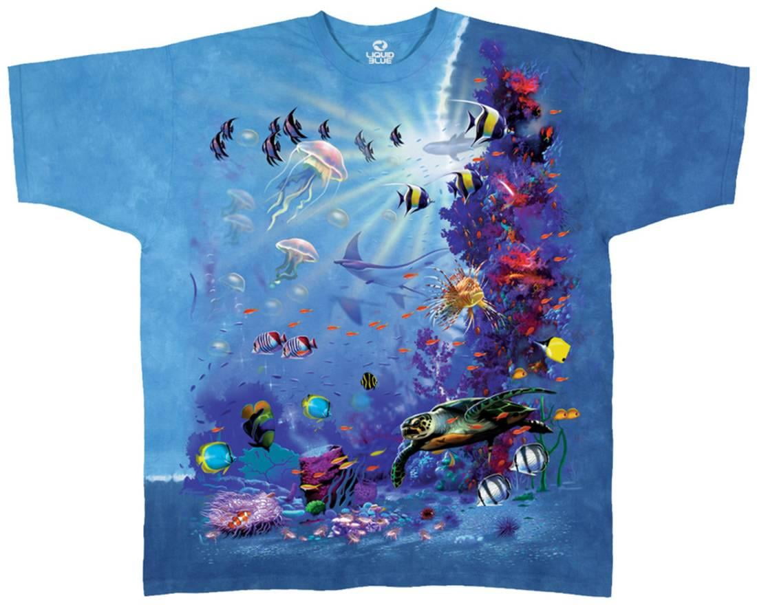 Nature-Tropical Reef Apparel T-Shirt - Tie Dye - Walmart.com