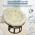 thumbnail image 3 of Eurhowing 48-inch Round Papasan Chair Cushion, 5" Thick Waterproof & UV-Resistant Cotton Seat Pad, Hanging Swing Cushion for Outdoor Patio, Garden, Beige, 3 of 9